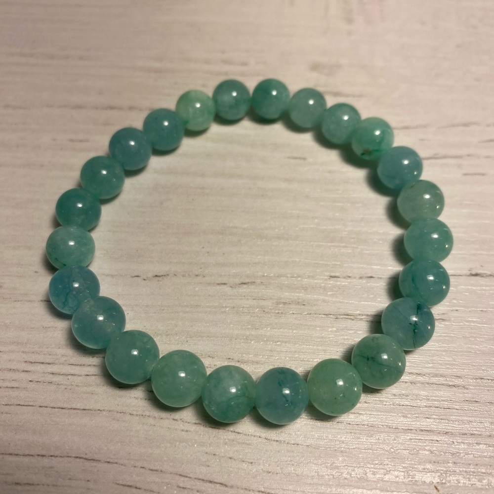 8mm Amazonite Elegant blue Beaded Bracelet
7 inches